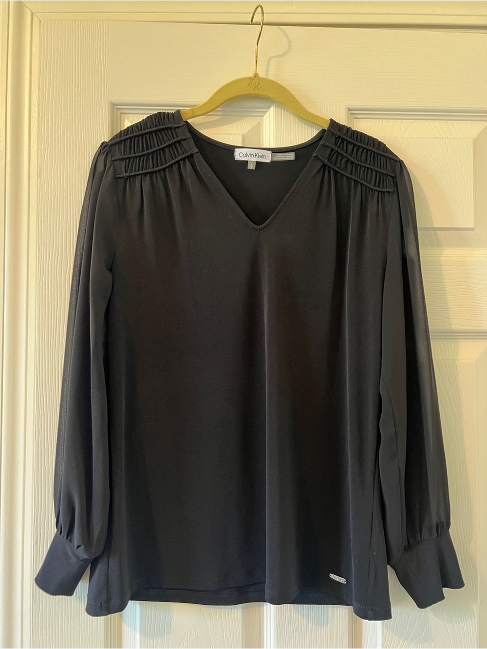 Calvin Klein Black V-Neck blouse
